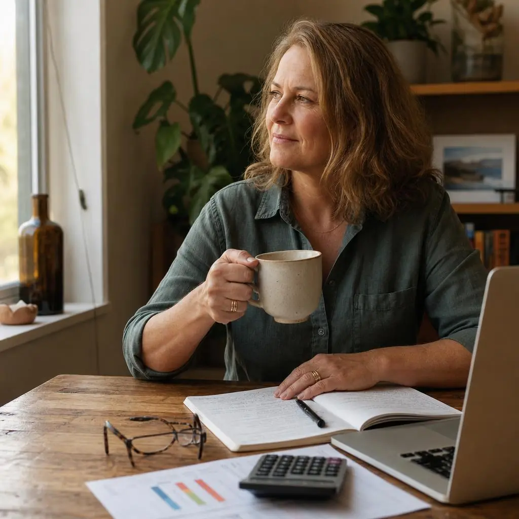 Woman working on her retirement planning